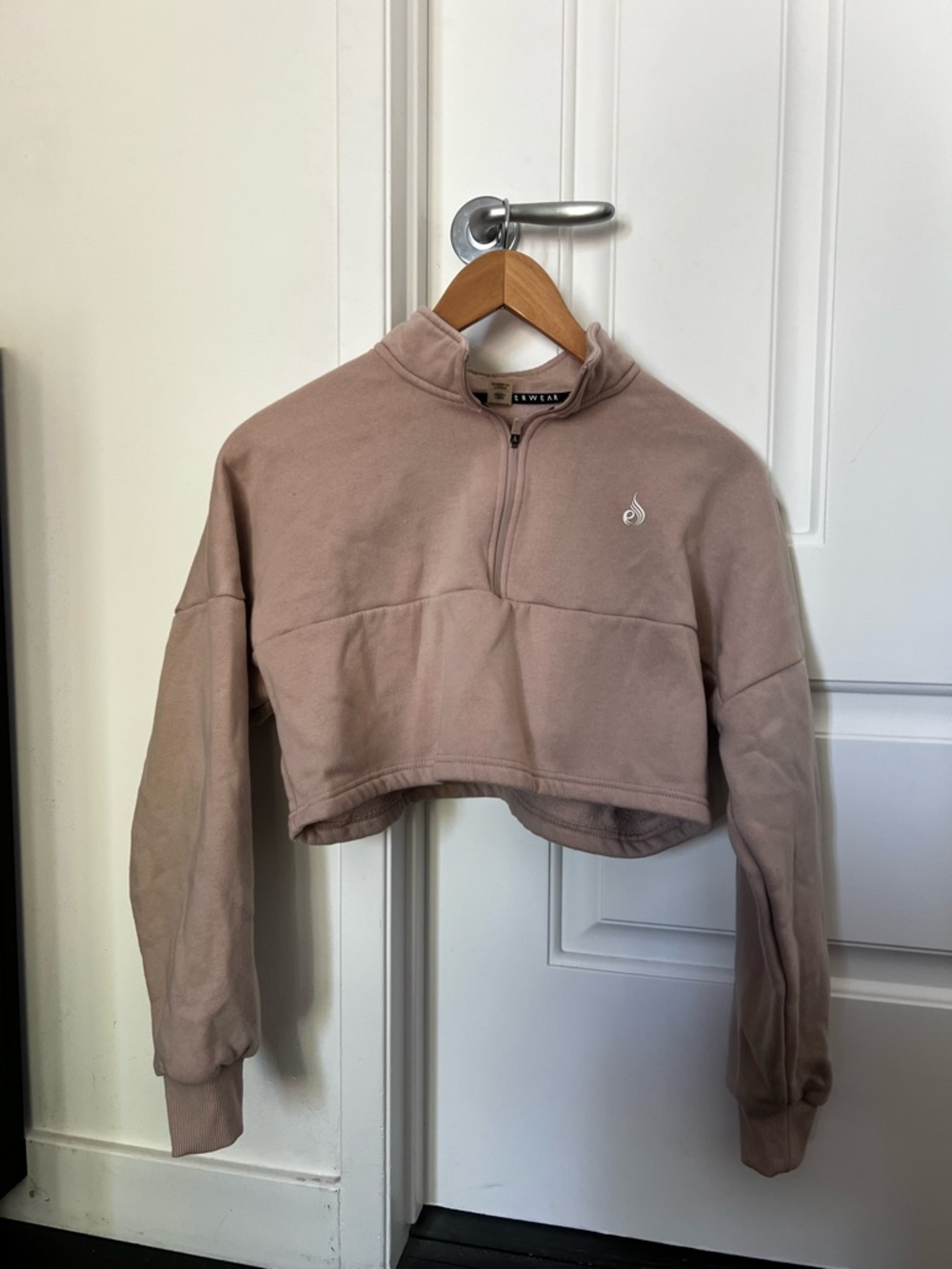 Ryderwear Dusty Rose Cropped Quarter-Zip Sweater